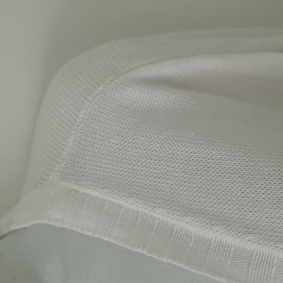 Eileen Fisher Linen and Cotton Blend Open Front Knit flowy Cardigan in white - Picture 7 of 10